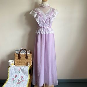 vtg lilac bridgerton style dress